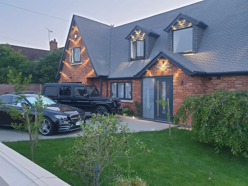 Finished detached home wide view